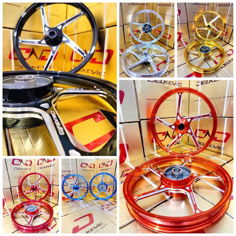 DELKEVIC DND ORIGINAL VELG RACING CNC D55 5STAR 1.60x17 & 1.85x17 JUPITER VEGA ZR F1ZR SUPRA X 125 K