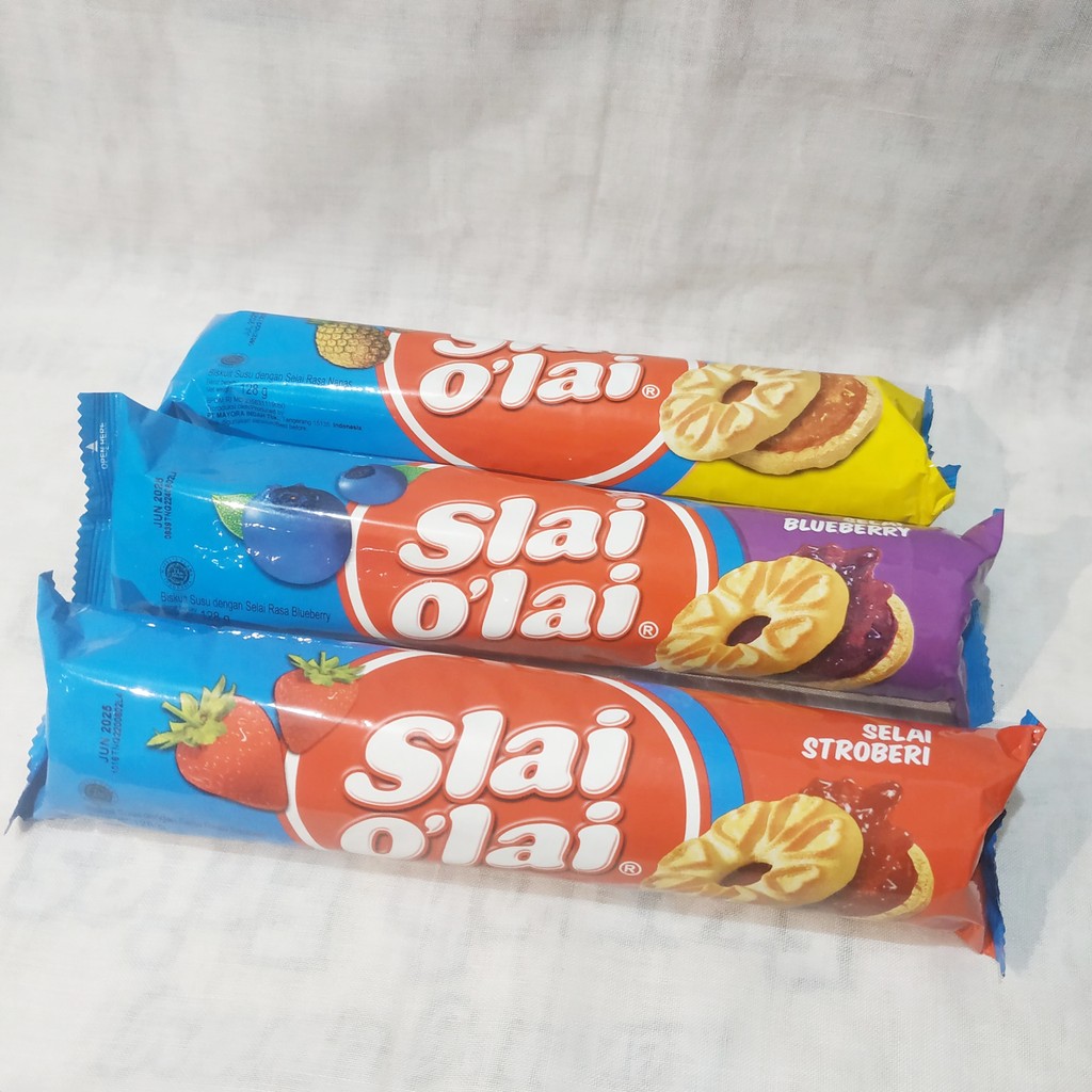 

MURAH - Slai Olai Biskuit Stroberi Bluberry Nanas 128 Gr