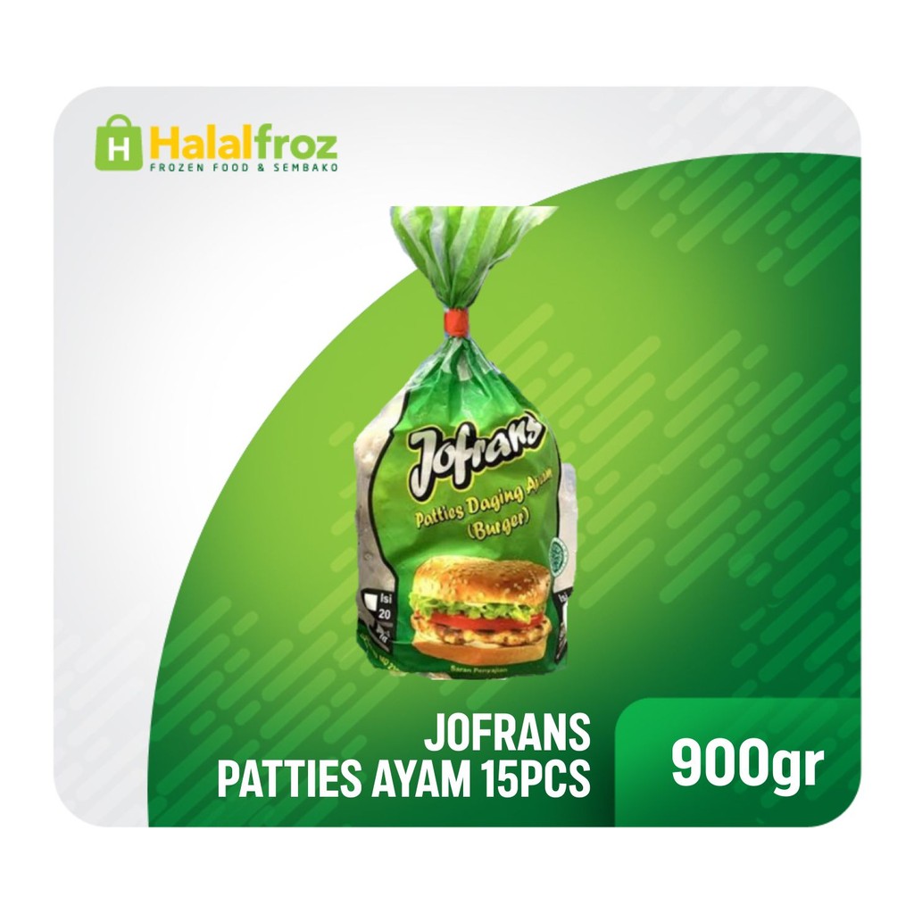 

Burger Patties Daging Ayam Jofrans 15pcs 900gram New FormulaGosend Ready, Paling murah, Terlaris