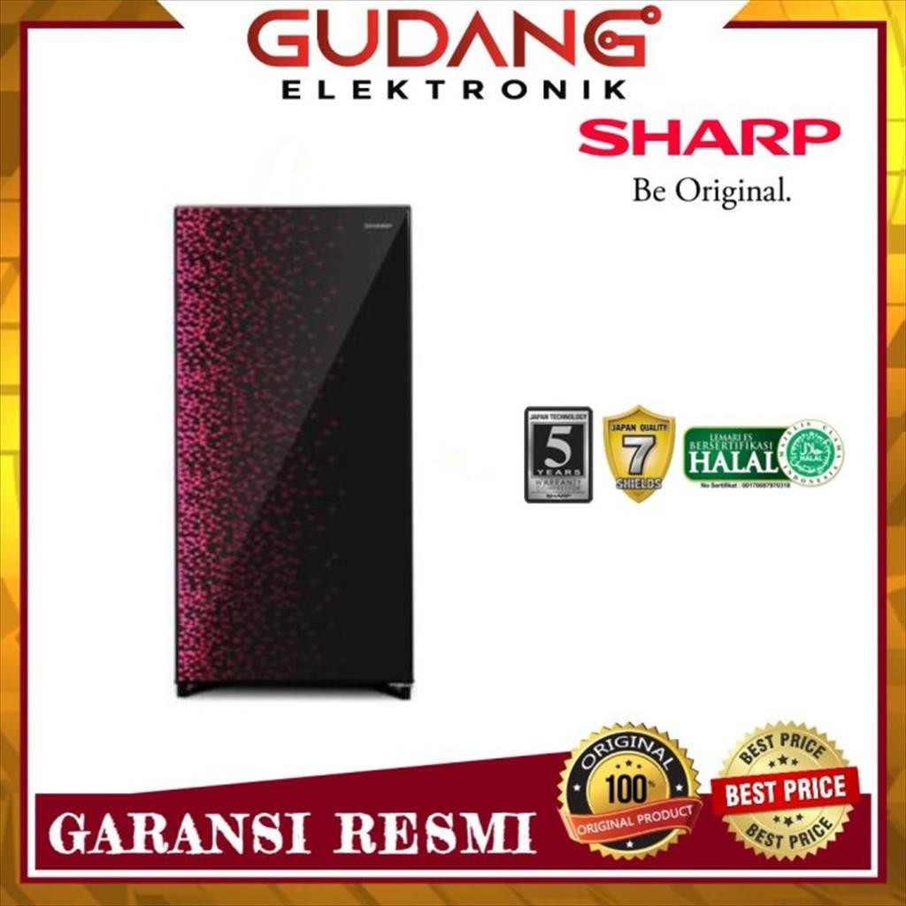 LEMARI ES 1 PINTU SHARP SJ-X165MG ShineMagneglas KULKAS SHARP SJX165MG
