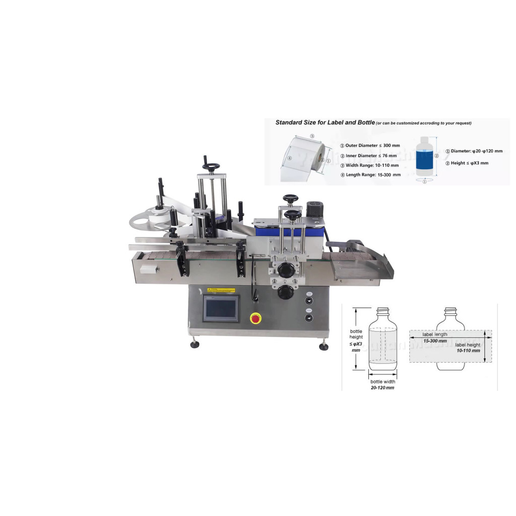 

Desktop Round Bottle Labeling Machine Jar Label Equipment Sticker Label Machine for Plastic Glass Bottle