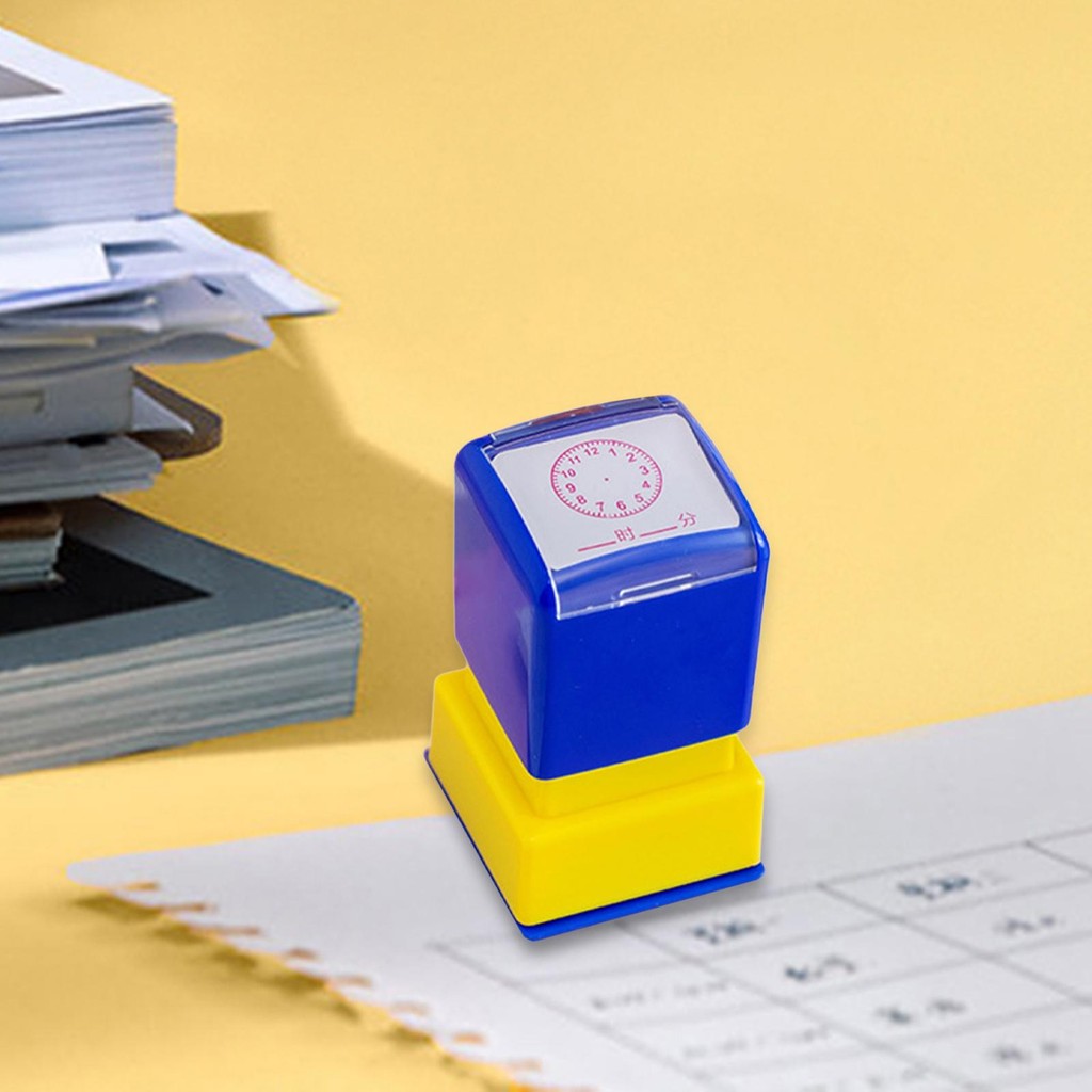 

Clock Stamp Toy Stationery Supplies, Telling Time Activities Teacher Stamp, Student Teaching Tools for Kids Birthday Gift