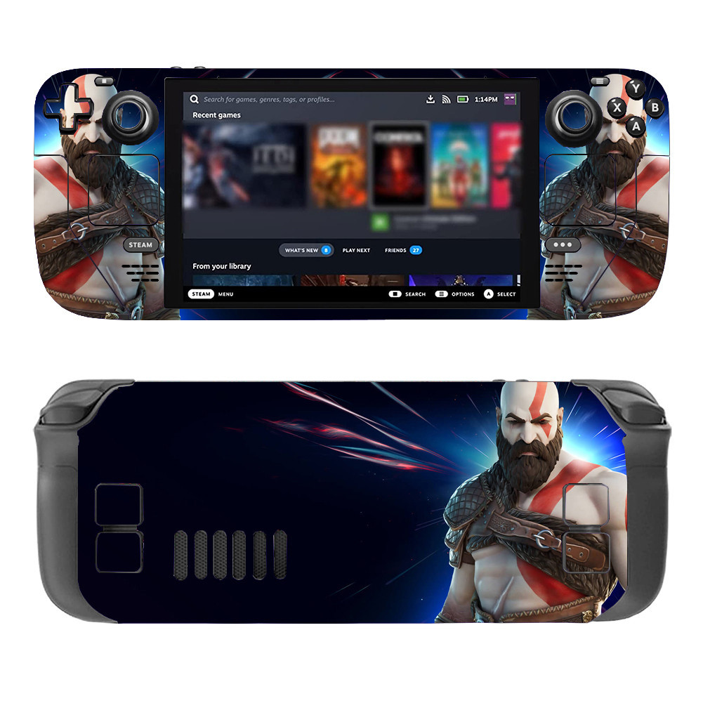 

For Steam Deck God Of War Game PVC Skin Vinyl Sticker Decal Cover Anti Scratch Dustproof Protective