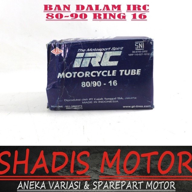 Ban Dalam Motor Merk IRC Ukuran 80/90 Ring 16