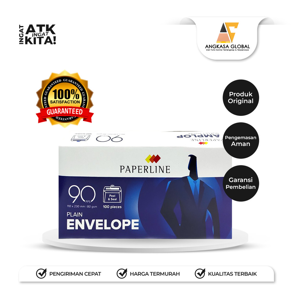 

PAPERLINE AMPLOP PUTIH NO.90 (1PACK)