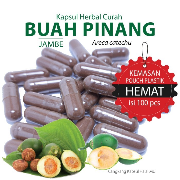 

BUAH PINANG Kapsul Herbal Kemasan Hemat - isi 100 pcs