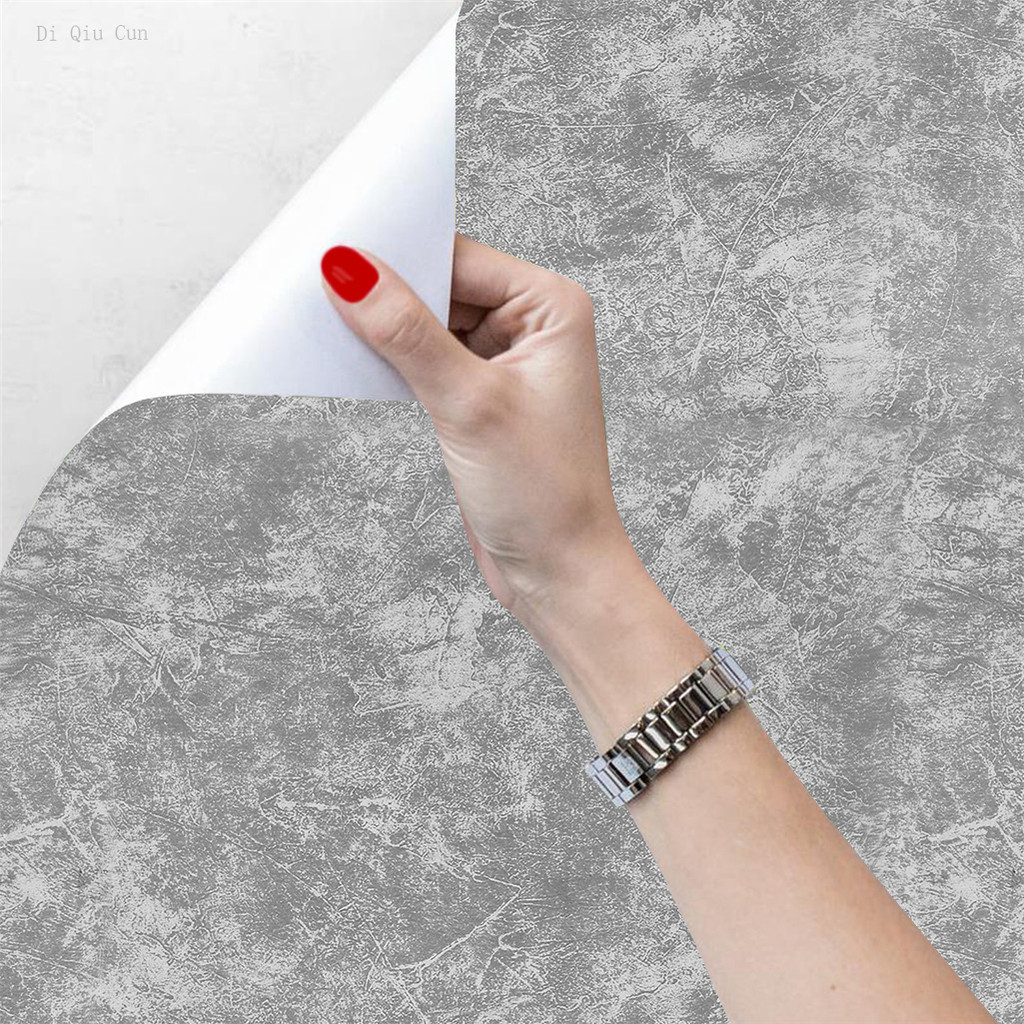 Gray Cement Peel And Stick Wallpaper Faux Cement Contact Paper Concrete Self Adhesive Waterproof Vin