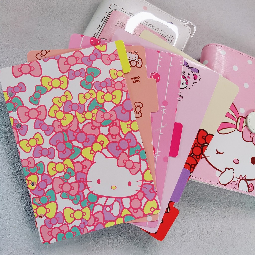 

A5 A6 Cat Paper Index Divider 6 Holes For Binder Planner Notebook Stationery Notebook Paper Divider Accessories