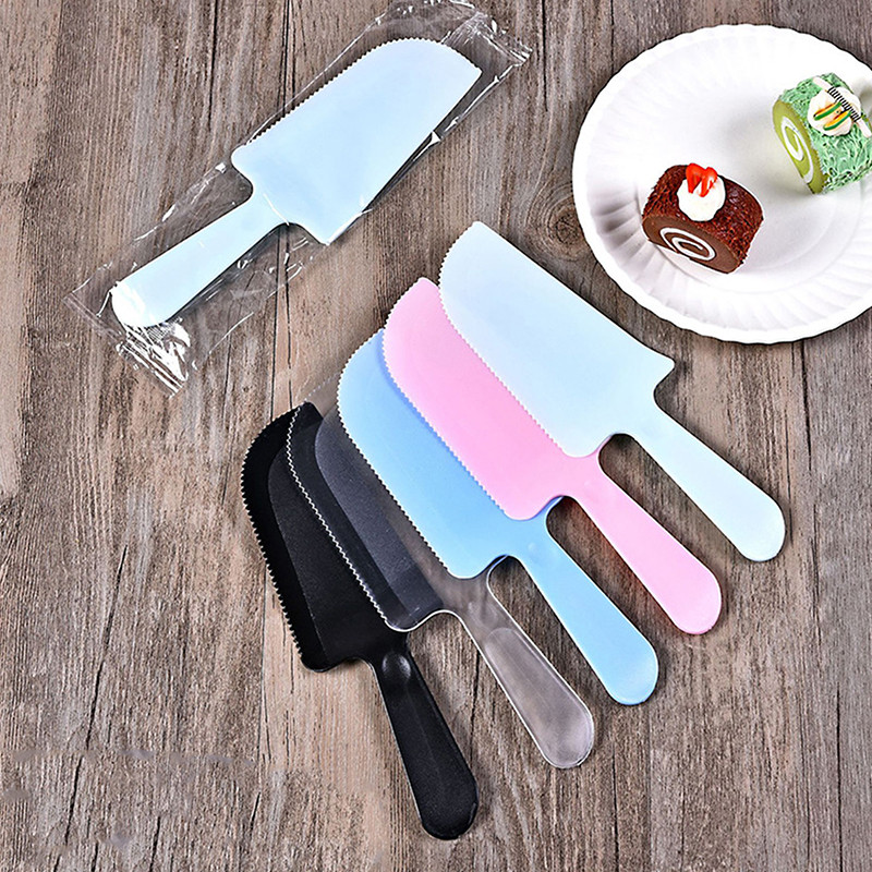 10/50pcs Pizza Cutter Plastic Cake Knife Pie Cutter For Cheese Dessert Cutlery Bakeware Cake Spatula