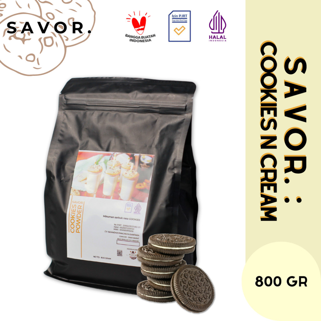 

SAVOR Powder - Minuman Bubuk Premium rasa Cookies N Cream CRN GROUP