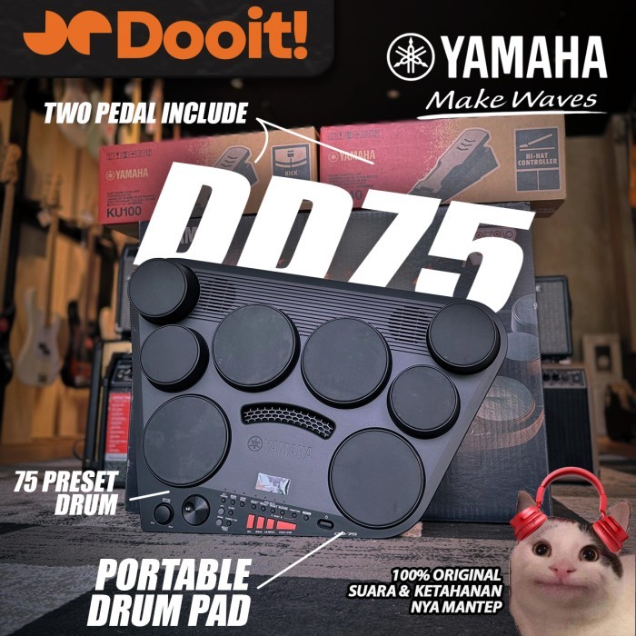 YAMAHA DD75 / DD 75 / DD-75 Portable Electric Drum Drum Elektrik Portabel ORIGINAL