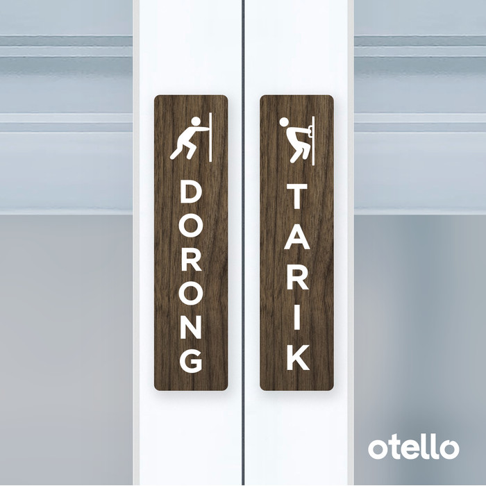 

Otello Label Sticker Dorong Tarik Icon Unik Sign Acrylic Signage Pintu - Hitam