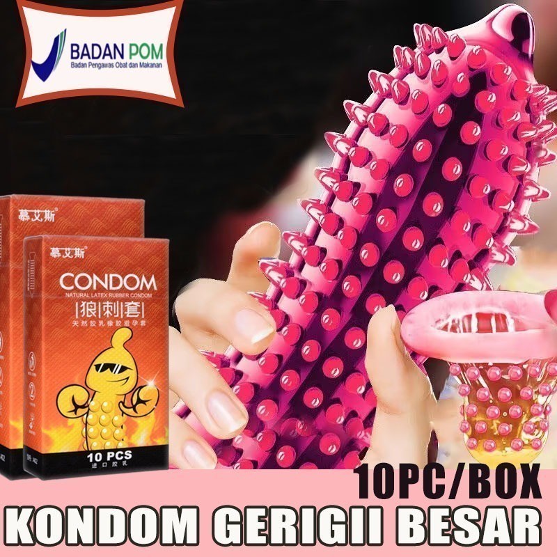 Ready kembali boskuh gerigii besar Condom gerigii kasar Condom bergerigii Condom sutra bergerigi 10p