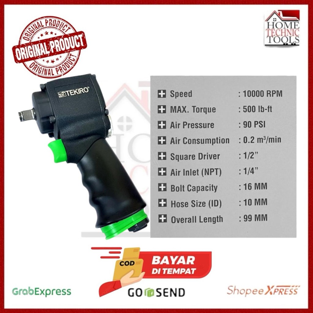 TEKIRO AIR IMPACT WRENCH BODY KECIL JUMBO HAMMER / ALAT PERTUKANGAN MESIN AIR IMPACT JUMBO / KUNCI S