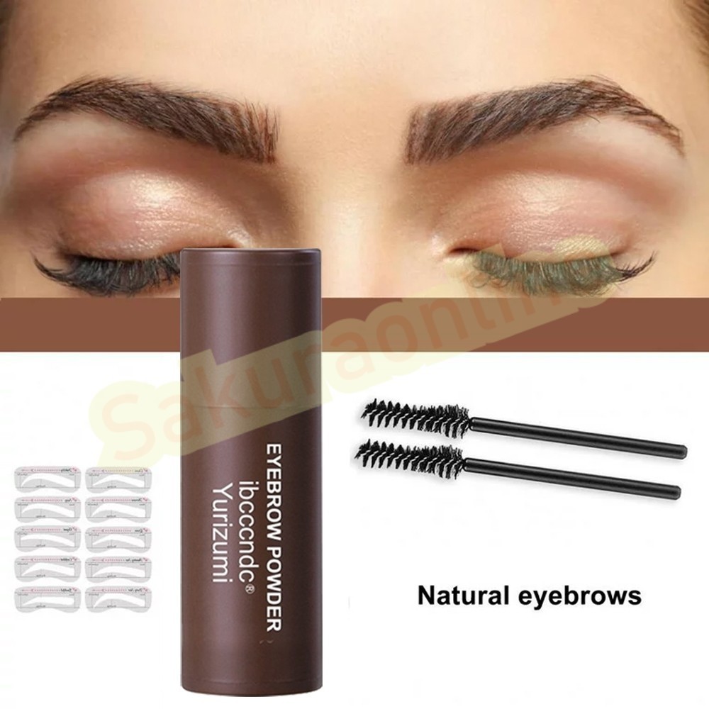 Bonus Cetakan Alis Tempel Ibcccndc Yurizumi Eyebrow Powder Stempel Alis Instan Waterproof - SO
