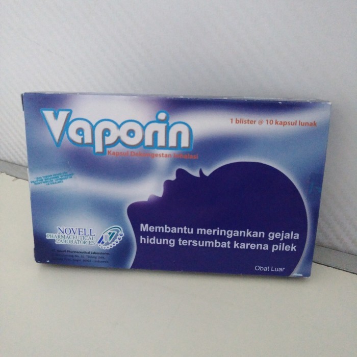 Vaporin per strip isi 10 kapsul untuk hidung tersumbat & pilek bayi anak