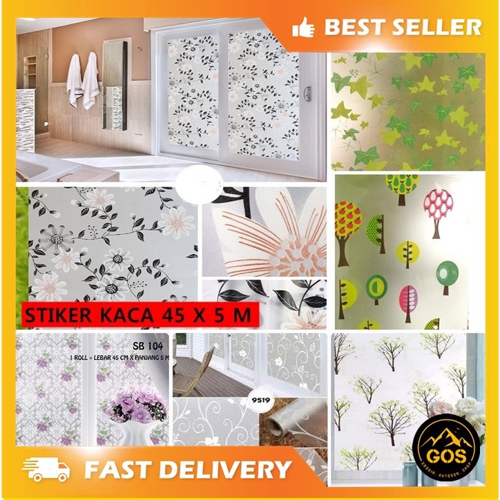 5 METER STICKER KACA JENDELA MOTIF SUNBLAST 45 CM X 5 METER STIKER