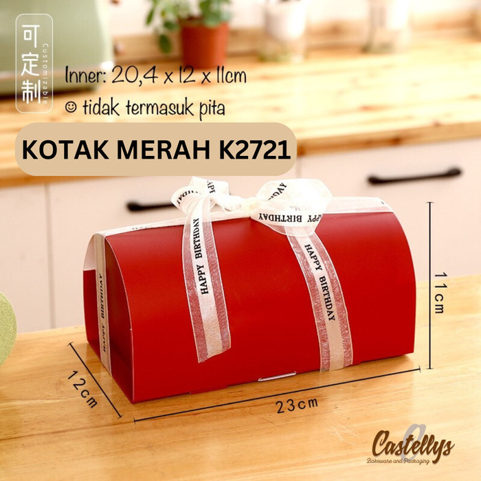 

K2721 Kotak box kue bolu gulung Roll cake