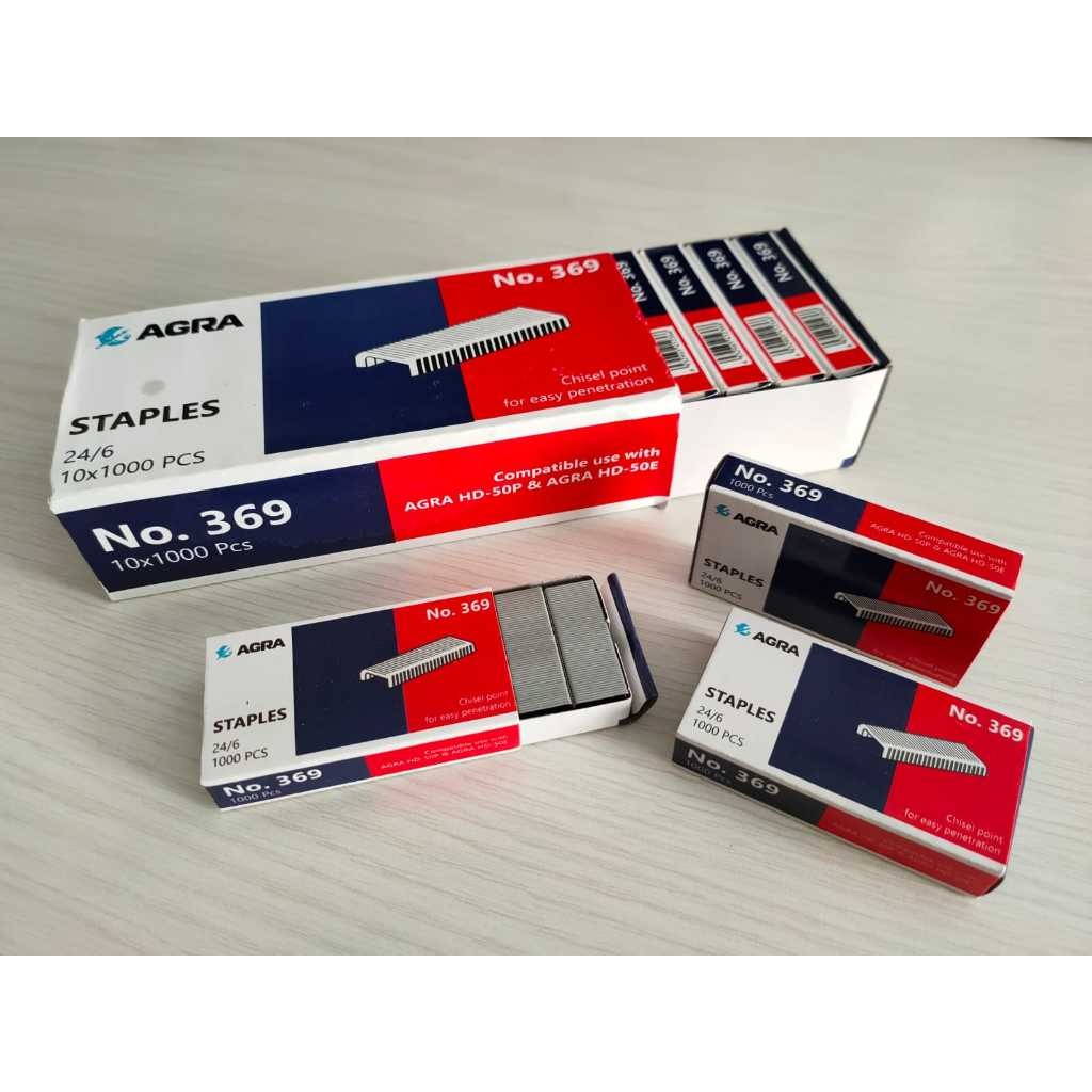 

Isi Staples Anak Hekter AGRA 369 24/6 No.3 (10pak)