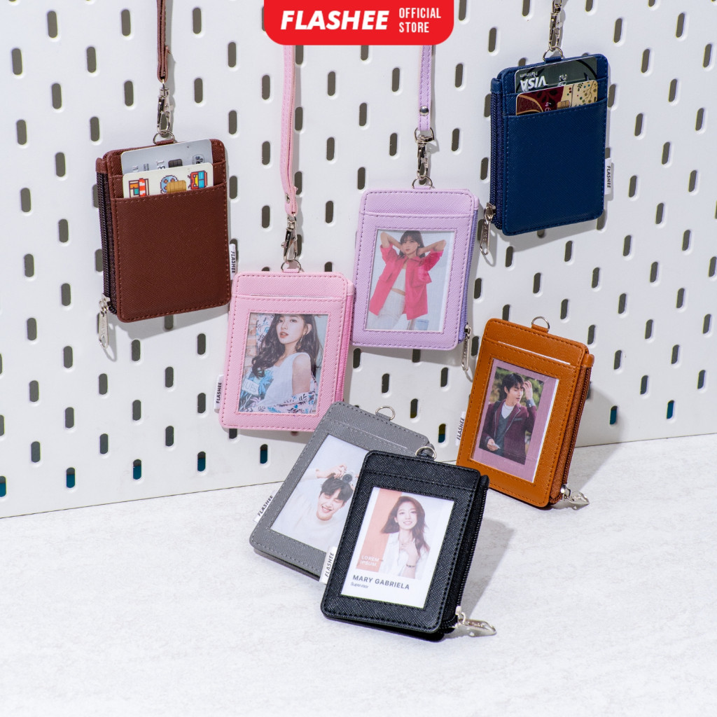 

Lanyard Resleting Name Tag Seleting PU Leather Lanyard ID Card Holder Kulit Termurah