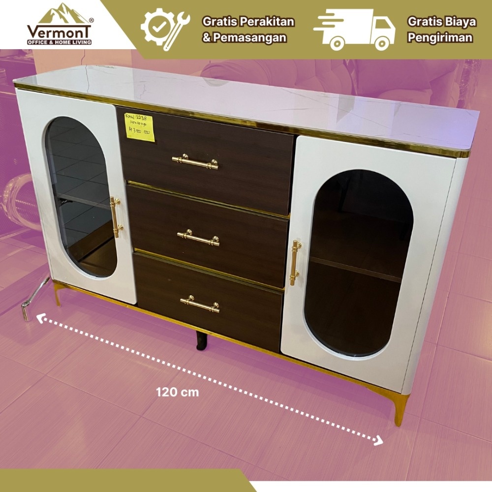 Buffet Console Minimalis Berkualitas Lebar 120cm Import MDF
