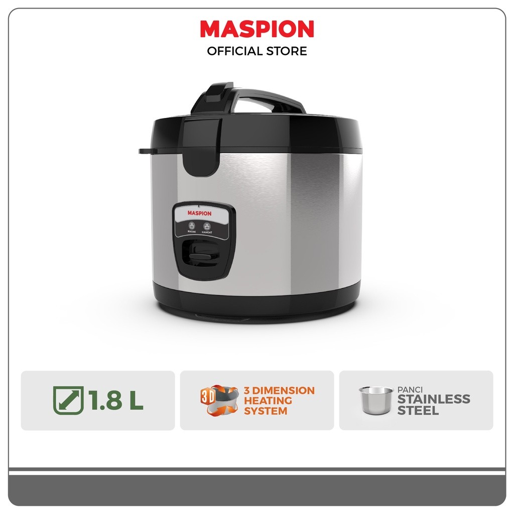 Maspion Rice Cooker Magic Com 1.8 Liter MRC-1856 BSS