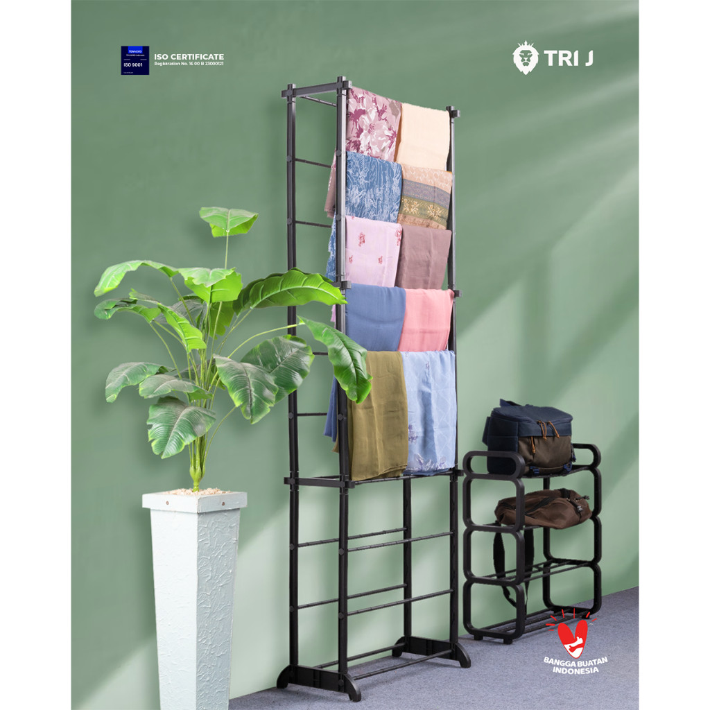 NEW TRI J Rak Sepatu 10 Tingkat Plastik / Rak Jilbab Hijab 10 Susun Amazing Shoe Rack