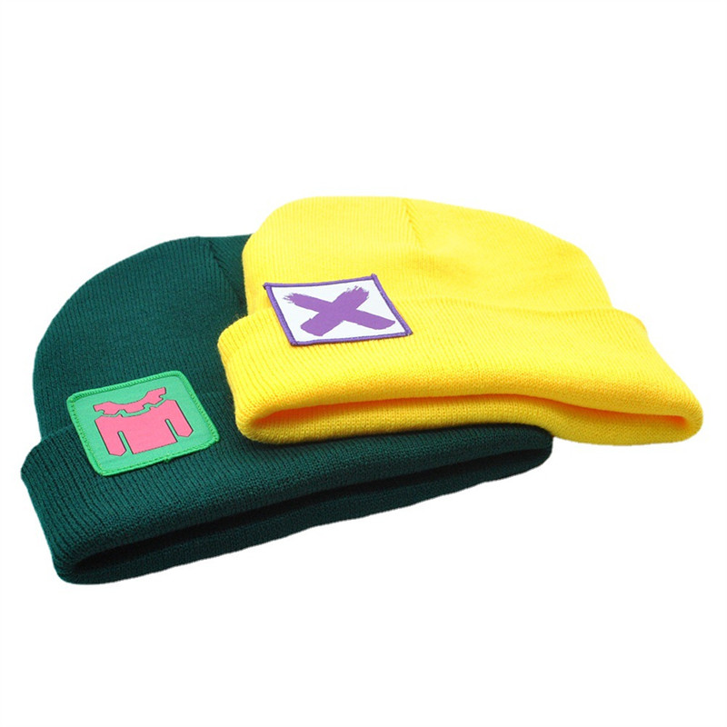Game VALORANT Killjoy Cosplay Costume Hat Knitted Winter Warm Yellow Green Beanie Hip Hop Cap Unisex