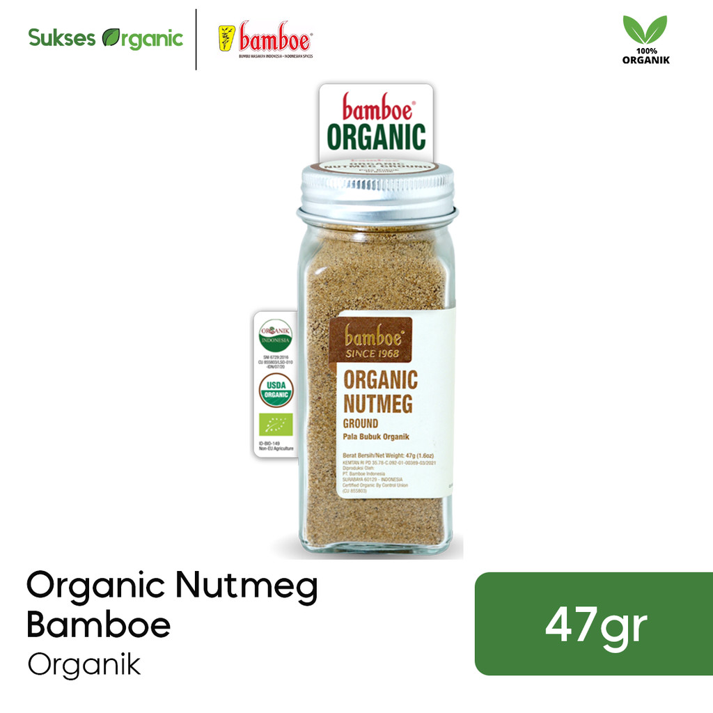 

Organic Nutmeg Ground Pala Bubuk Botol Bamboe 47gr