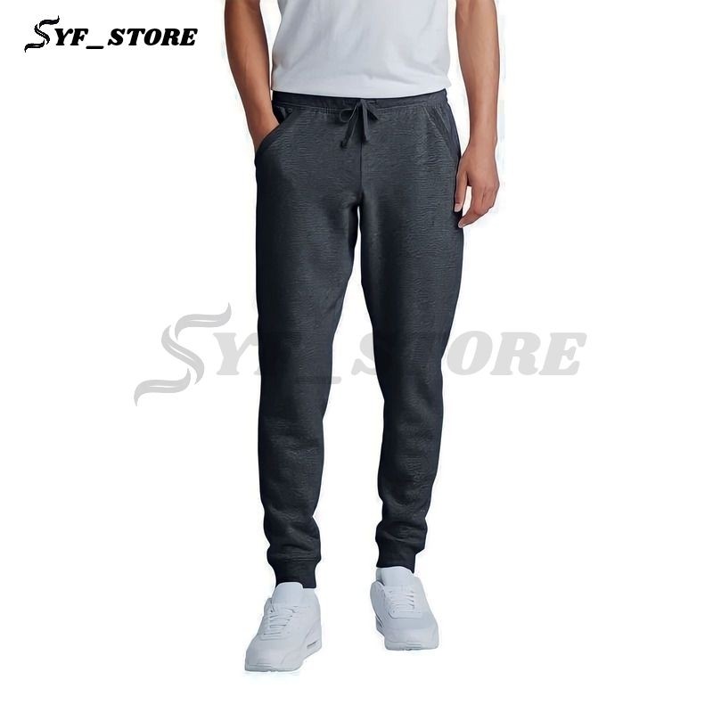 [BIG PROMO] Celana Jogger Panjang Training Olahraga Jogging Gym Bahan Lembut Saku Zipper Pinggang Ka