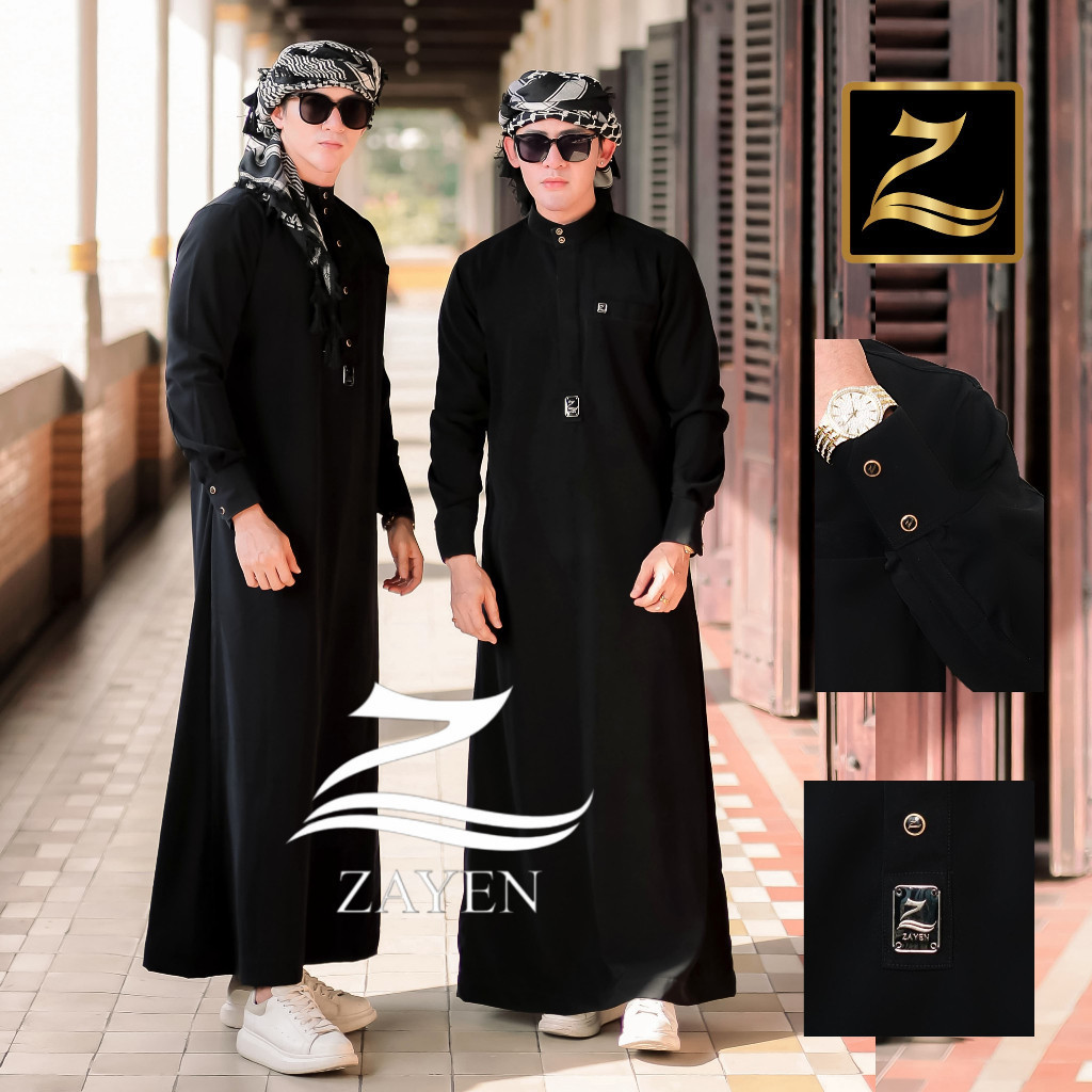 [SALE][HOT] Jubah Gamis Pria Selimfit jubah zayen hitam jubah pria muslim jubba model terbaru baju j