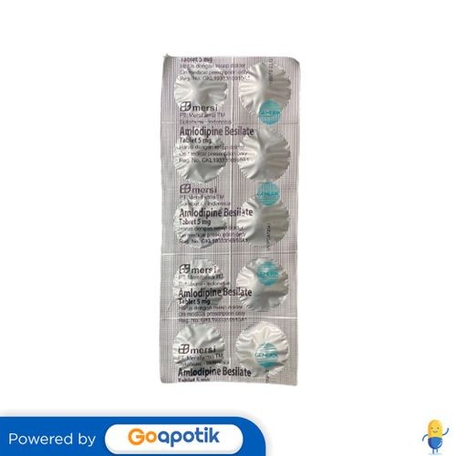 Amlodipine Besilate Mersi 5 Mg Strip 10 Tablet
