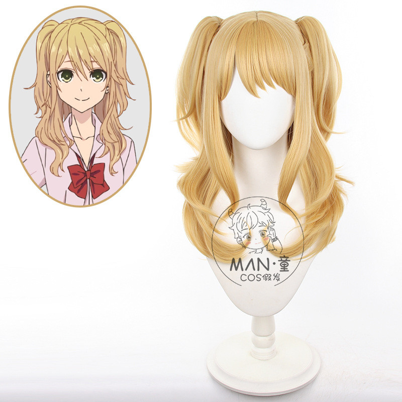 Citrus Aihara Yuzu Cosplay Wig Panjang Kuning Rambut Sintetis Tahan Panas