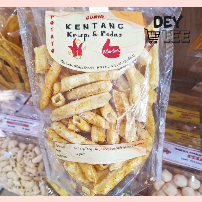 

Keripik Kentang Crispy Pedas Asin 150g Bikaya Snacks Cemilan Bandung