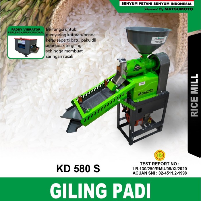 Mesin Giling Padi Mahkota KD580s Separator