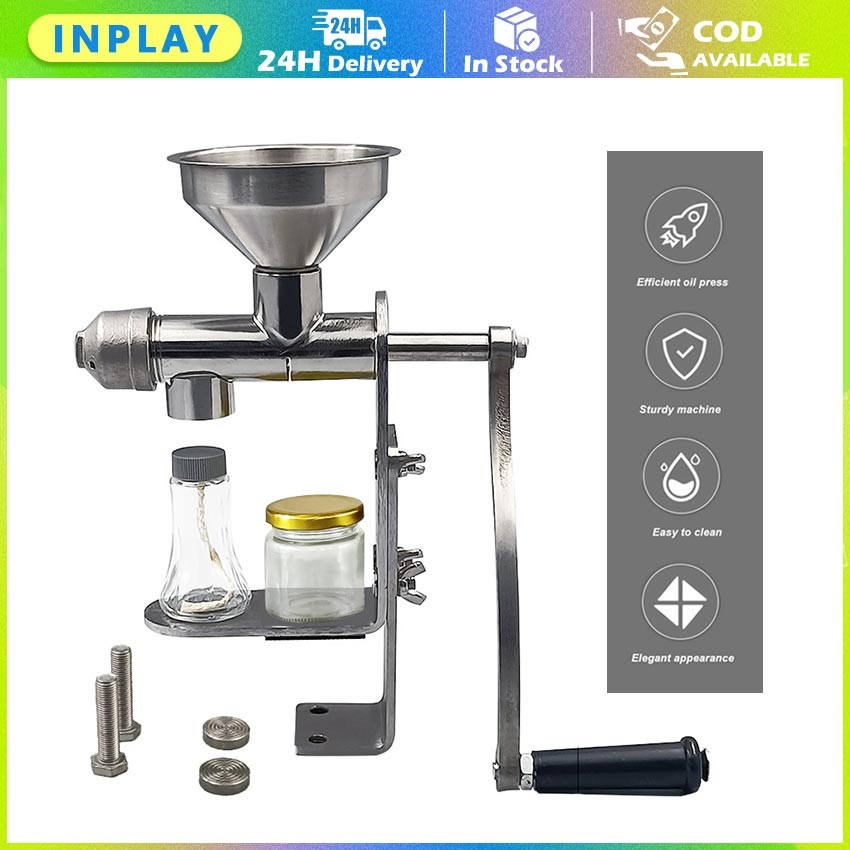 Mesin Press Oil Manual Minyak Biji Bijian Kacang Stainless Steel / Alat Pemeras Minyak Biji-Bijian M