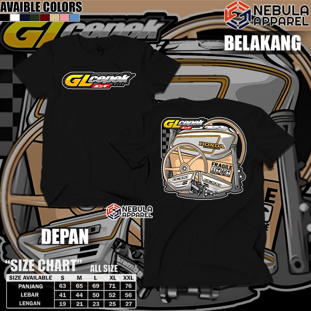 Kaos Racing GL 100 Part Aksesoris Motor GL CEPEK - Kaos Pria Distro Herex Style Motor cb gl mp tiger