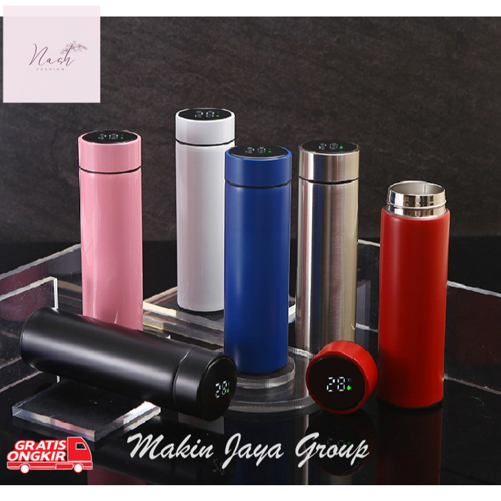 Tumbler Bagus TERMOS LED GLOSSY (BARU) Bahan Stainless Steel 304 stainless 500ML tahan panas dan din