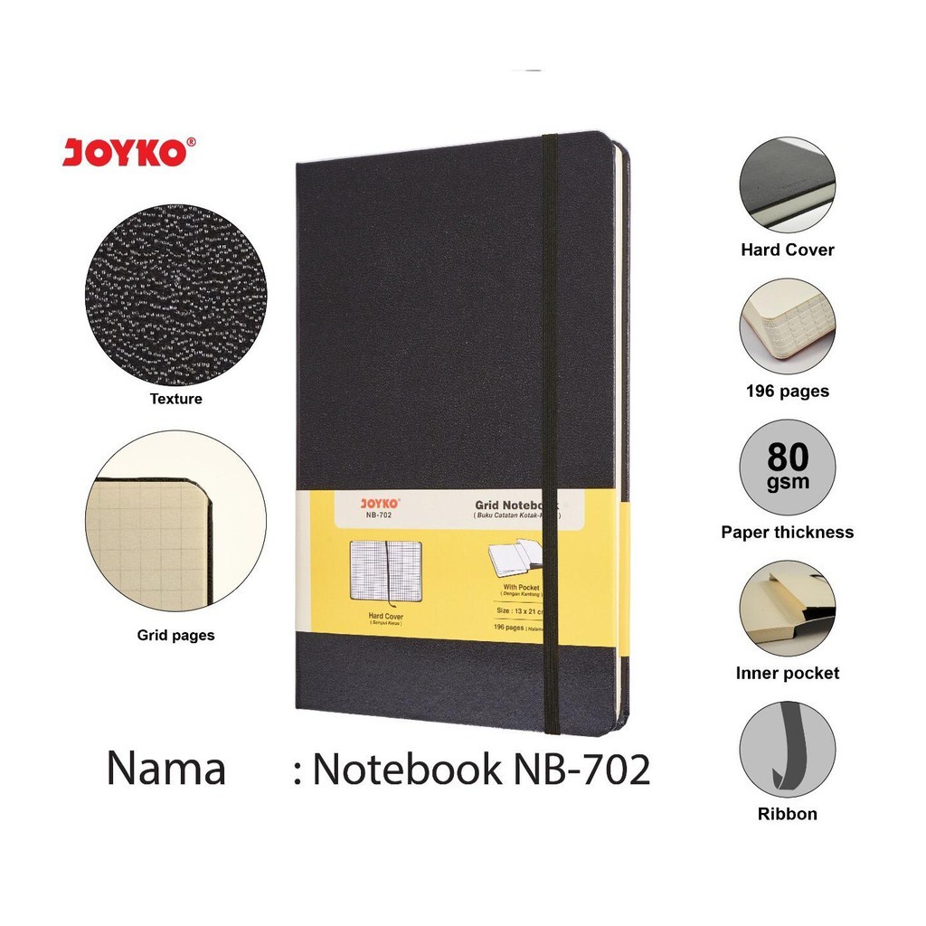 

Notebook Buku Tulis Catatan Diary Agenda Joyko Hard Cover NB-702