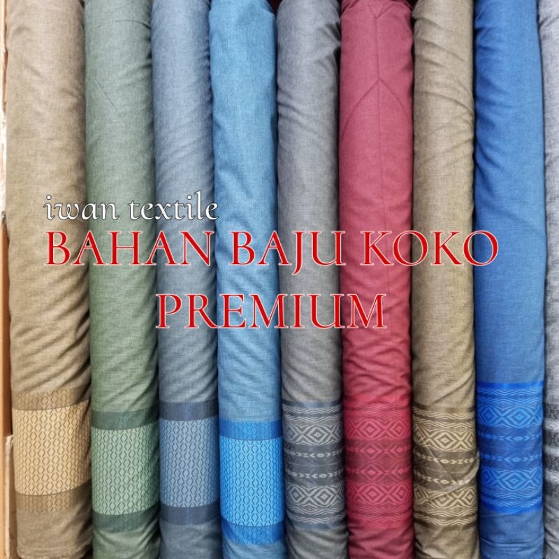 PROMO KAIN LINEN INDIA BAHAN  KOKO BAHAN  KEMEJA BAHAN GAMIS KATUN MOTIF PINGGIR PREMIUM 100% origin
