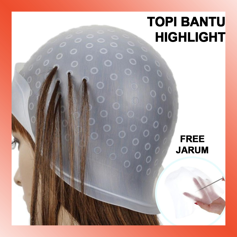 LAMMORO > AU12 Topi HIGHLIGHT Topi Cat Warna Rambut Bleaching Cap Penutup Kepala Cat Semir Rambut 13