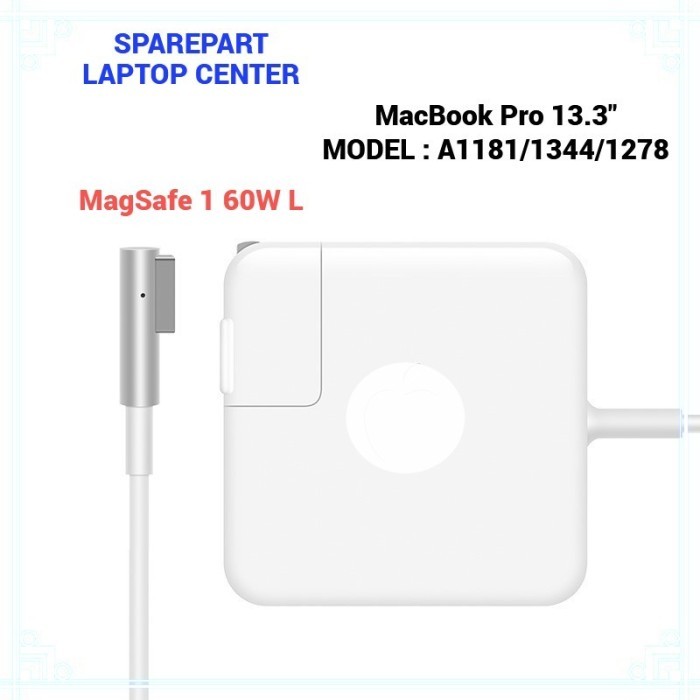 Adapter Charger Laptop Pro 13 Magnetic L 60W A1278 A1181 A1184