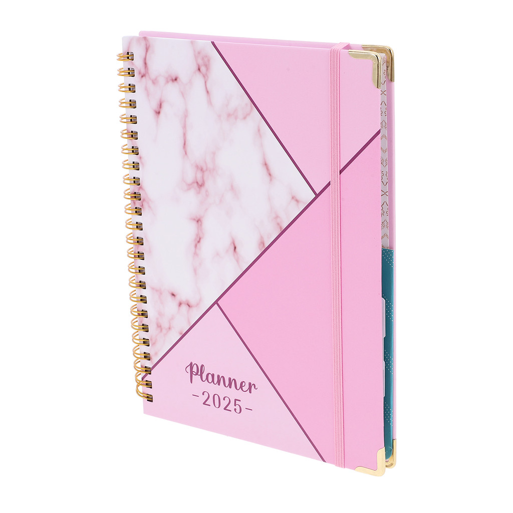 

2025 Planner Coil Notebook Weekly Notepad English Version Appointment Calendar Agenda Daily Monthly Aesthetic Schedule