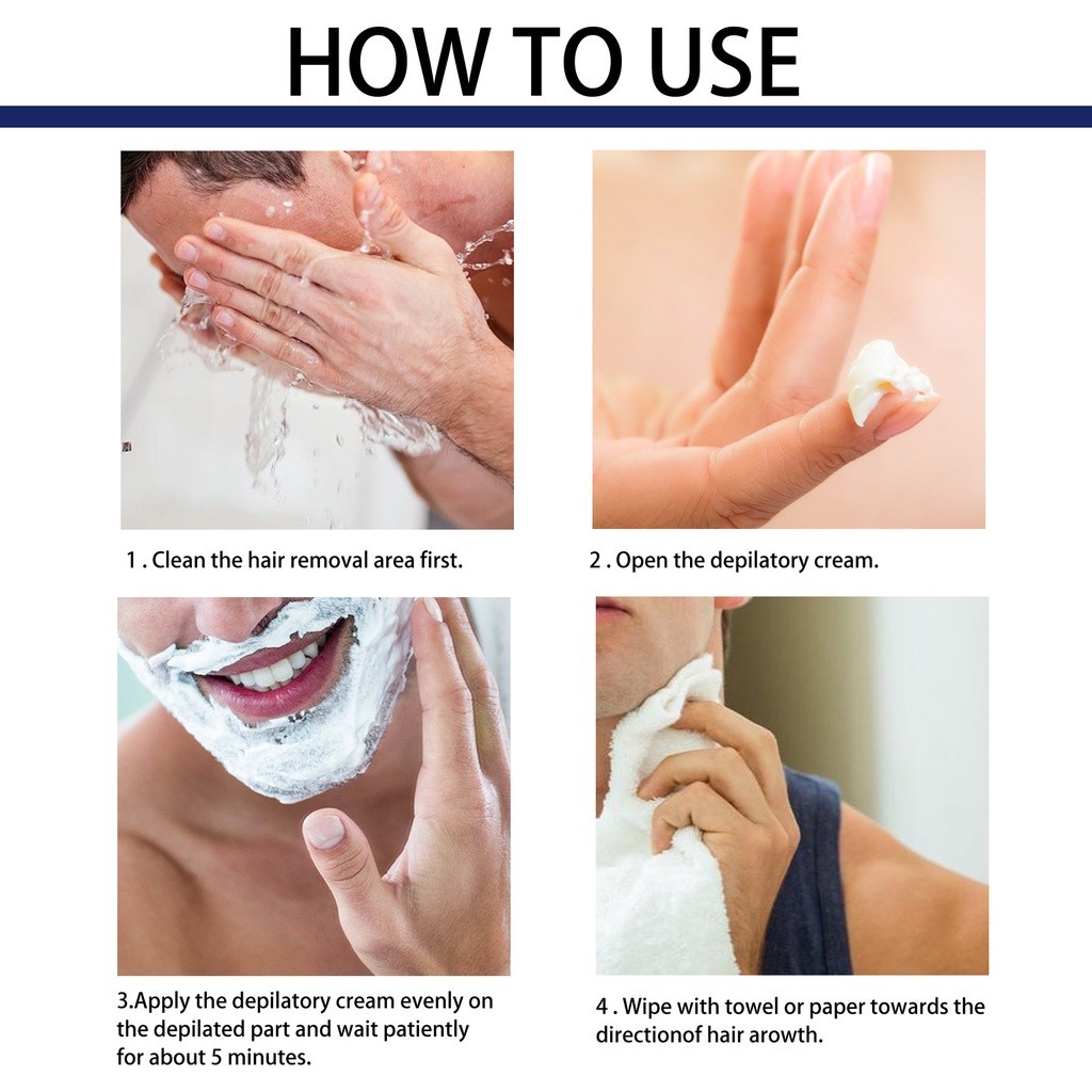 Ay00 Krim Penghilang Bulu pria Permanen Hair Removal Cream Brewok Perontok bulu Cepat Aman Tanpa