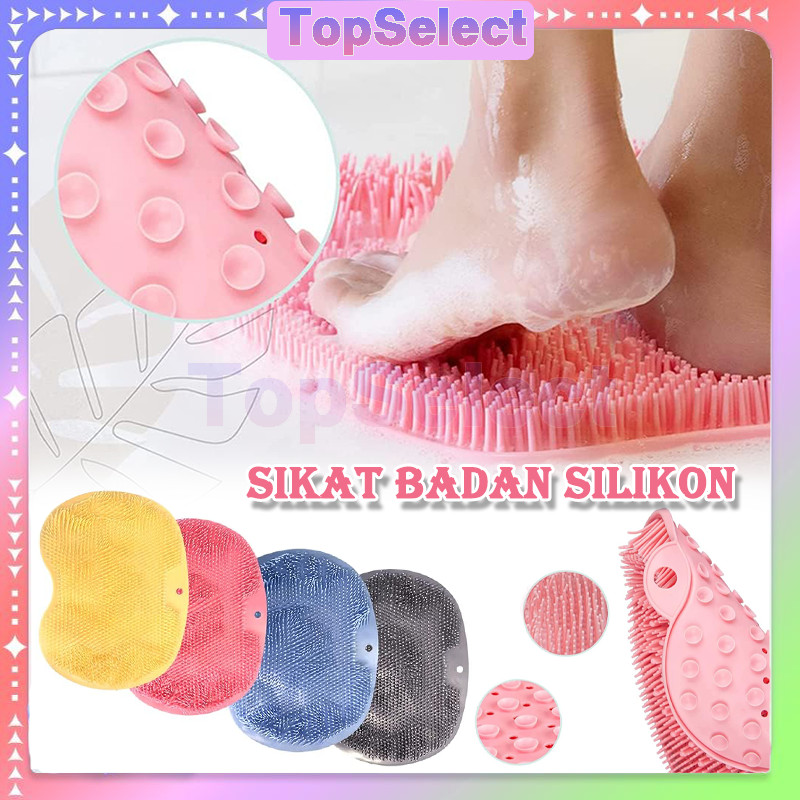 Sikat Punggung Model Tempel / Sikat Membersihkan Pijat Punggung Kaki / Sikat Punggung Tempel Silikon