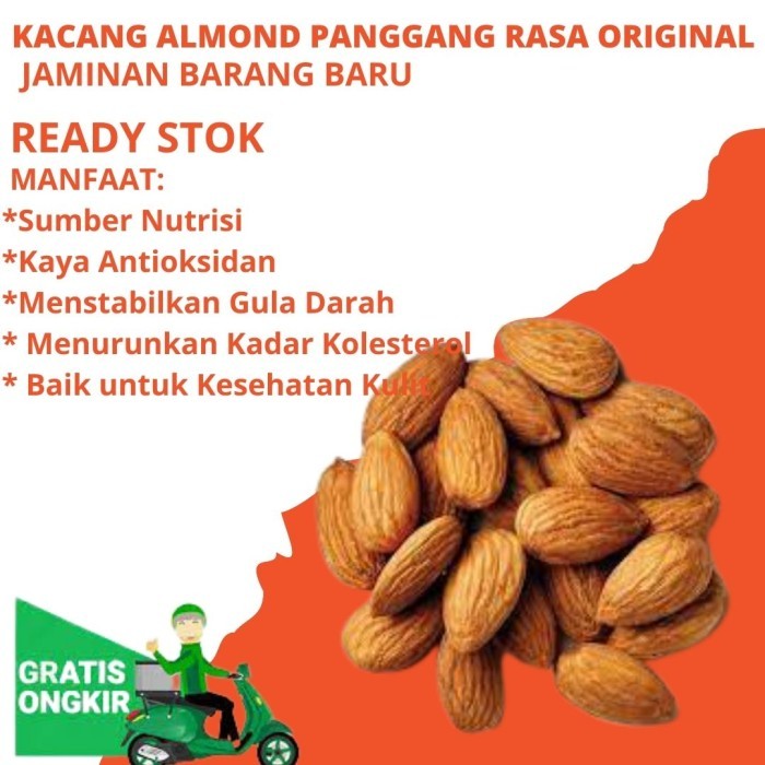 

Best Seller kacang almond roasted original 1kg