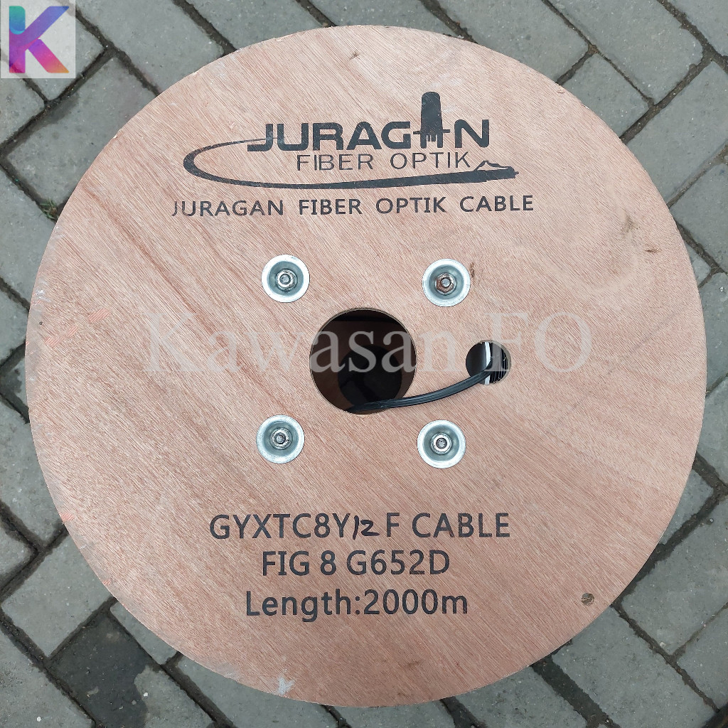 Kabel FO 12 Core Fig8 / 12 Core Fig 8 KU Mini Panjang 1000/2000Meter Tube Jelly Juragan FO