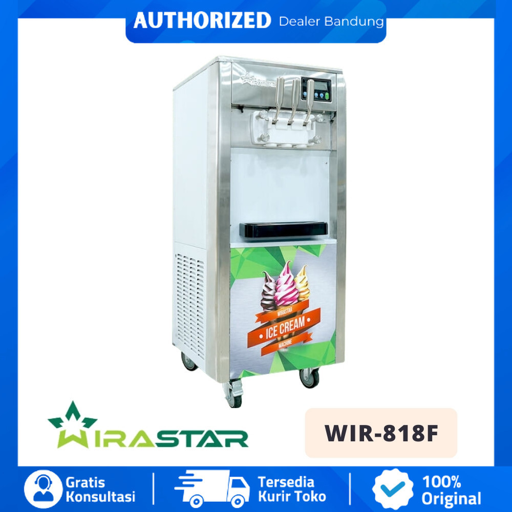 WIRASTAR WIR-818F MESIN ES KRIM SOFT ICE CREAM MAKER 3 TUAS GARANSI RESMI