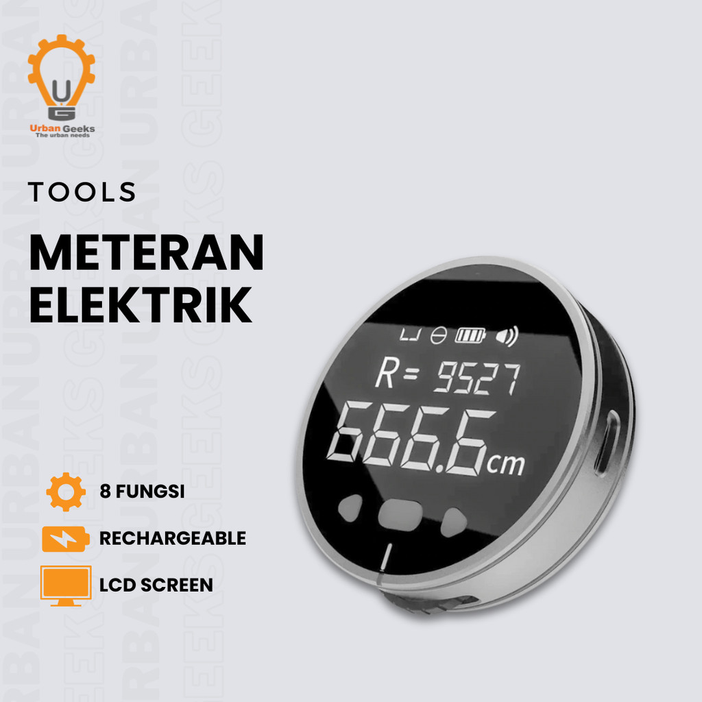 

Atuman Duka Mini Q Ruler Penggaris Meteran Digital LCD Screen