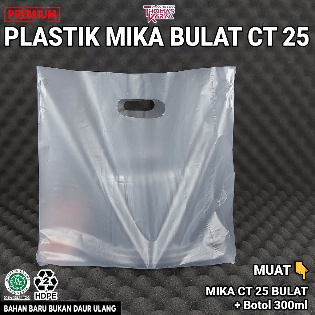 Kantong Plastik Mika Bulat CT 25 untuk Tumpeng Mini Mika Bolu 29 cm Model Jinjing